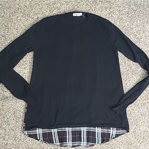 Honey Punch Mixed Material Sweater